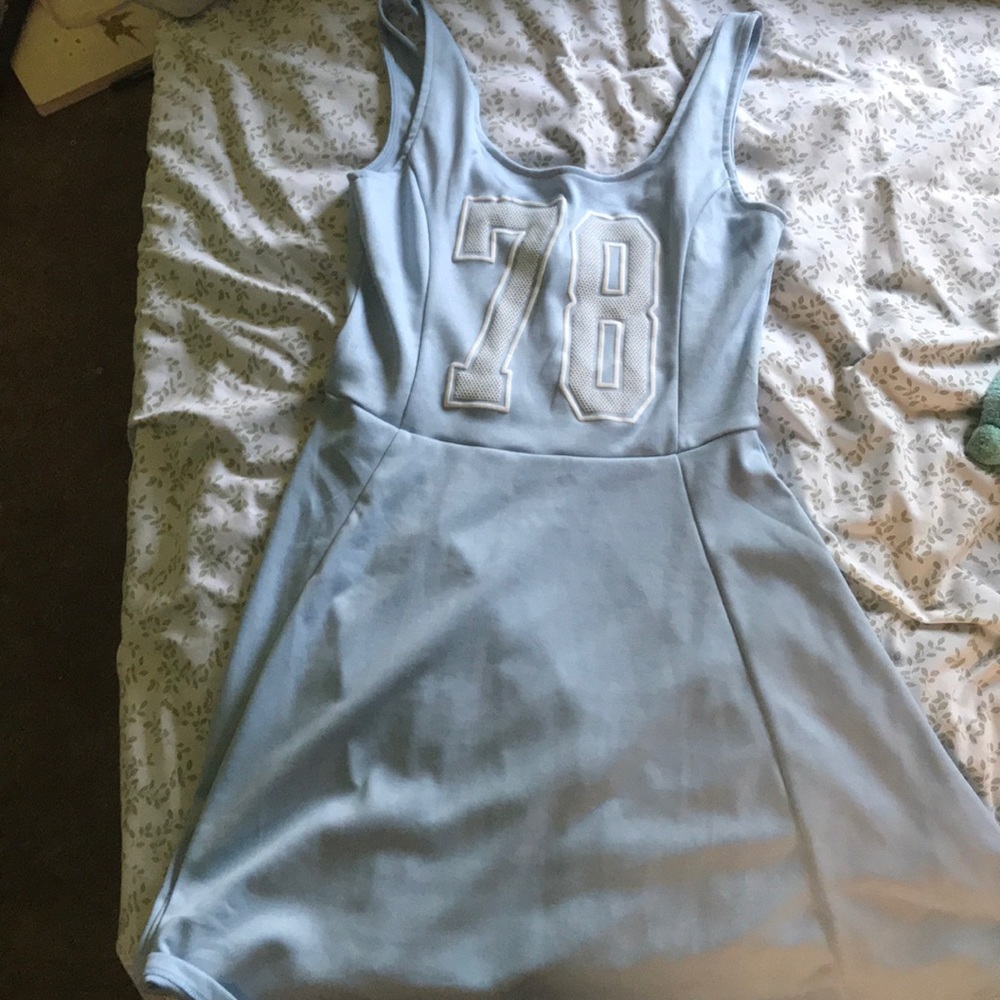 Light blue flare dress